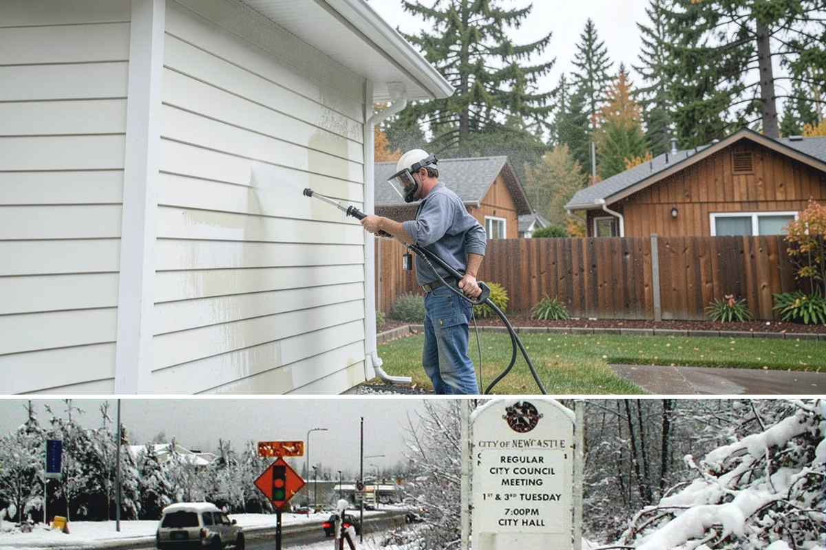 Soft Washing in Newcastle, King County, WA - Effective through most of the year in Washington, though the damp spring and fall growing seasons are when soft washing pays off...