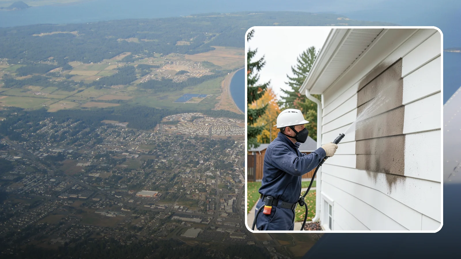 Soft Washing in Oak Harbor, Island County, WA - Soft washing cleans delicate exterior surfaces with low pressure and specialized solutions rather than the force of a pressure...