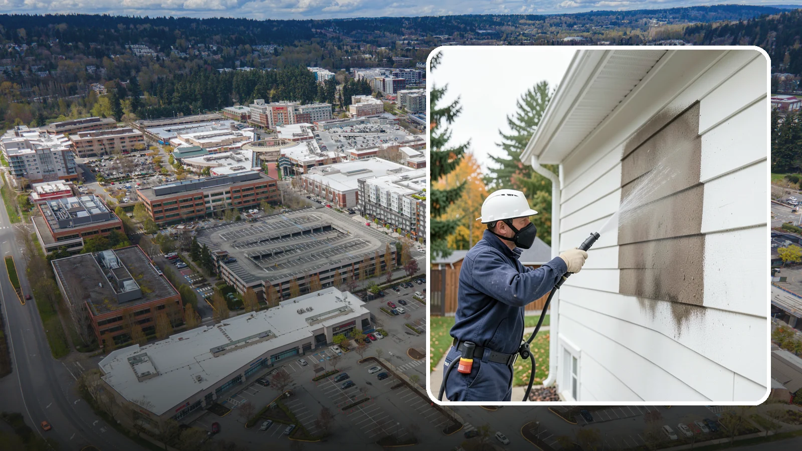 Soft Washing in Redmond, King County, WA - Soft washing cleans delicate exterior surfaces with low pressure and specialized solutions rather than the force of a pressure...