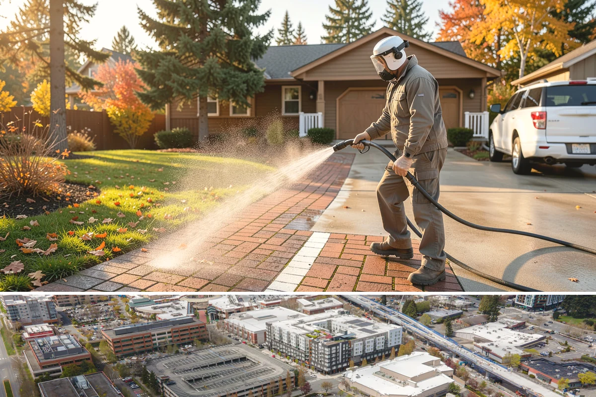 Soft Washing in Redmond, King County, WA - Effective through most of the year in Washington, though the damp spring and fall growing seasons are when soft washing pays off...