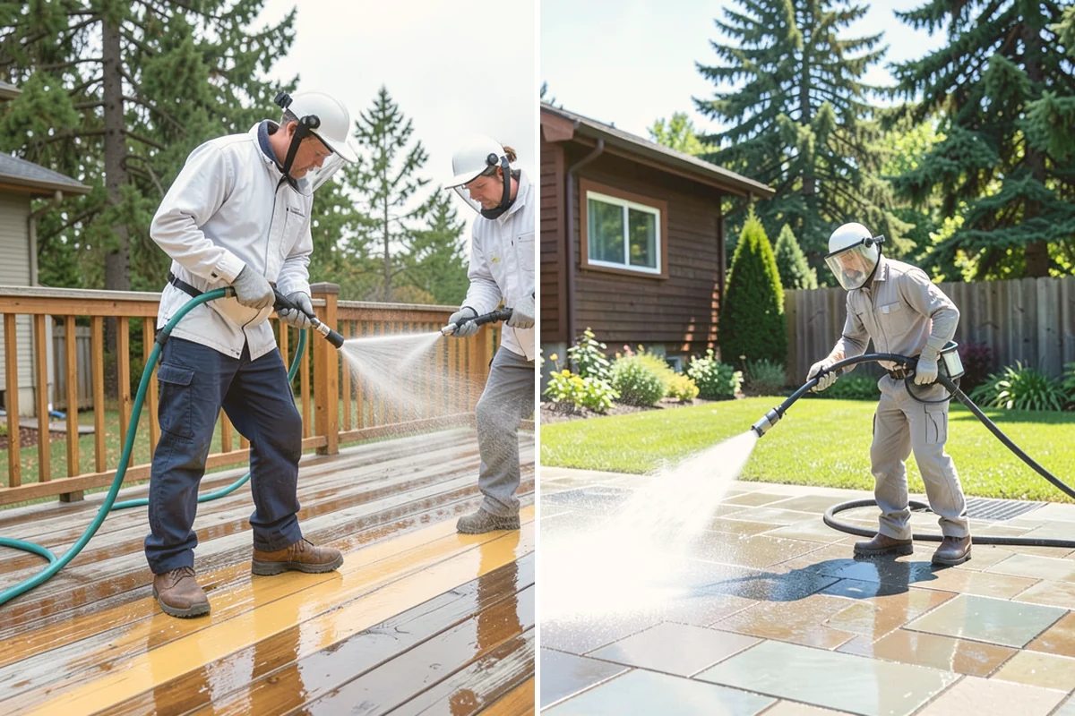 Soft Washing in Snohomish, Snohomish County, WA - Inspect the surface and identify the organic growth present
