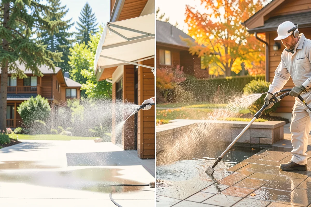 Soft Washing in Stanwood, Snohomish County, WA - Inspect the surface and identify the organic growth present