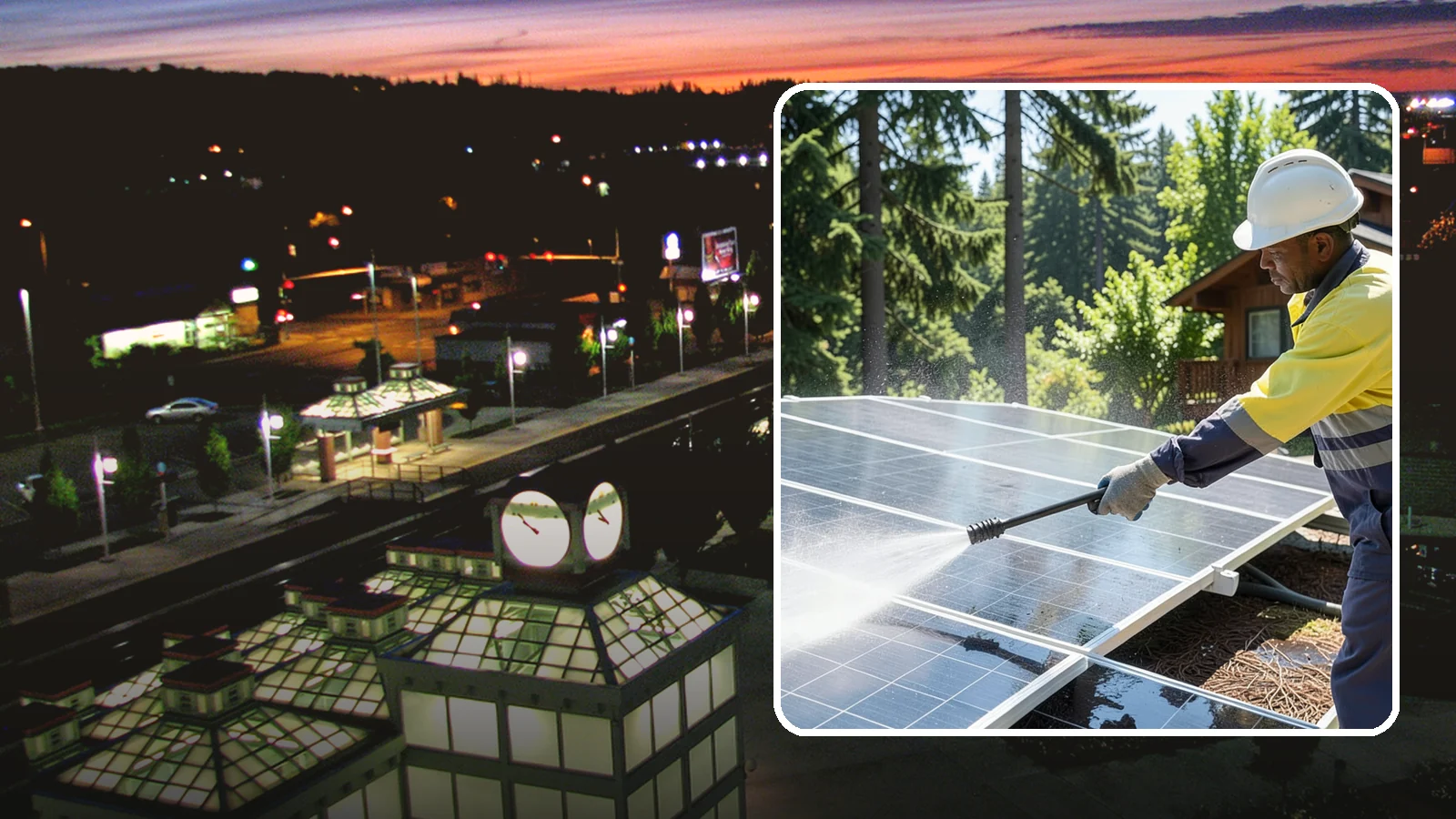 Solar Panel Cleaning in Auburn, King County, WA - We clean solar panels in Washington to clear moss, pollen, and grime that block sunlight and cut output.