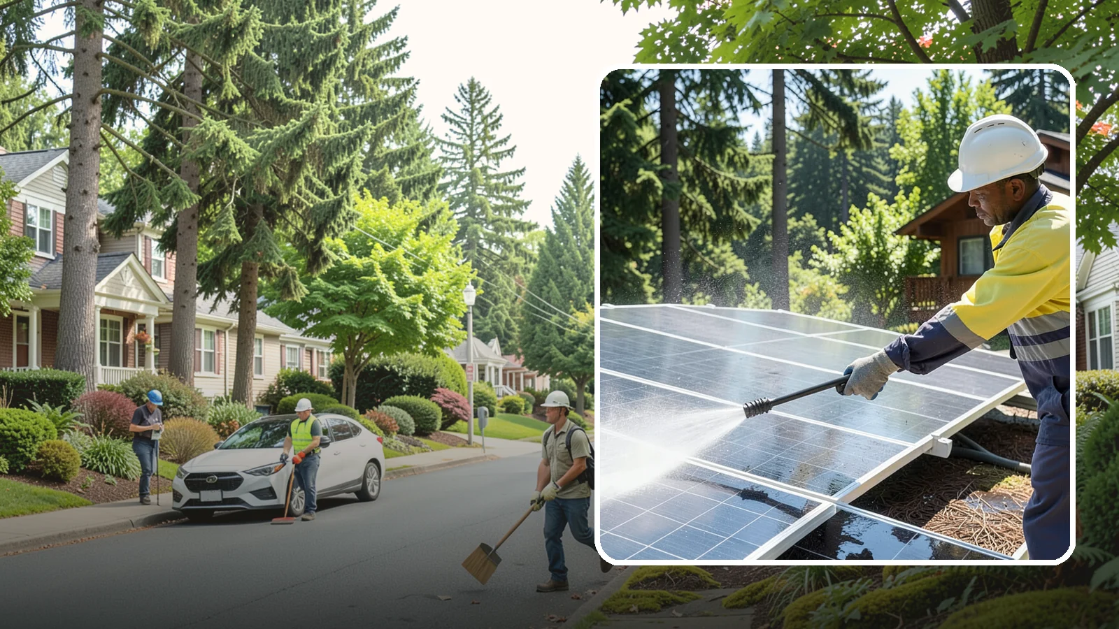 Solar Panel Cleaning in Beaux Arts Village, King County, WA - We clean solar panels in Washington to clear moss, pollen, and grime that block sunlight and cut output.