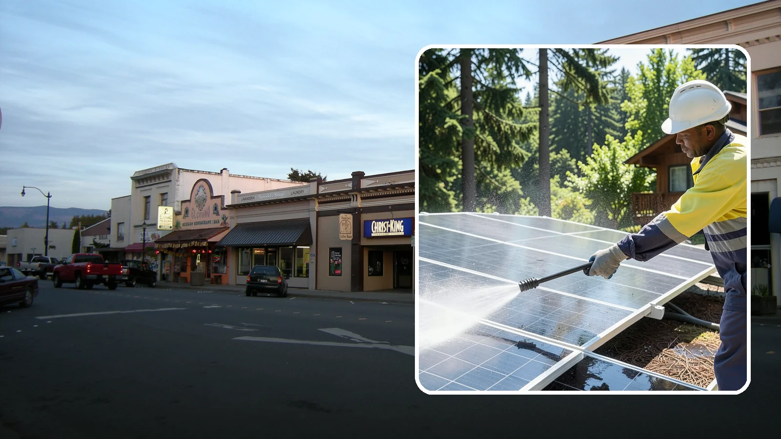 Solar Panel Cleaning in Burlington, Skagit County, WA - We clean solar panels in Washington to clear moss, pollen, and grime that block sunlight and cut output.