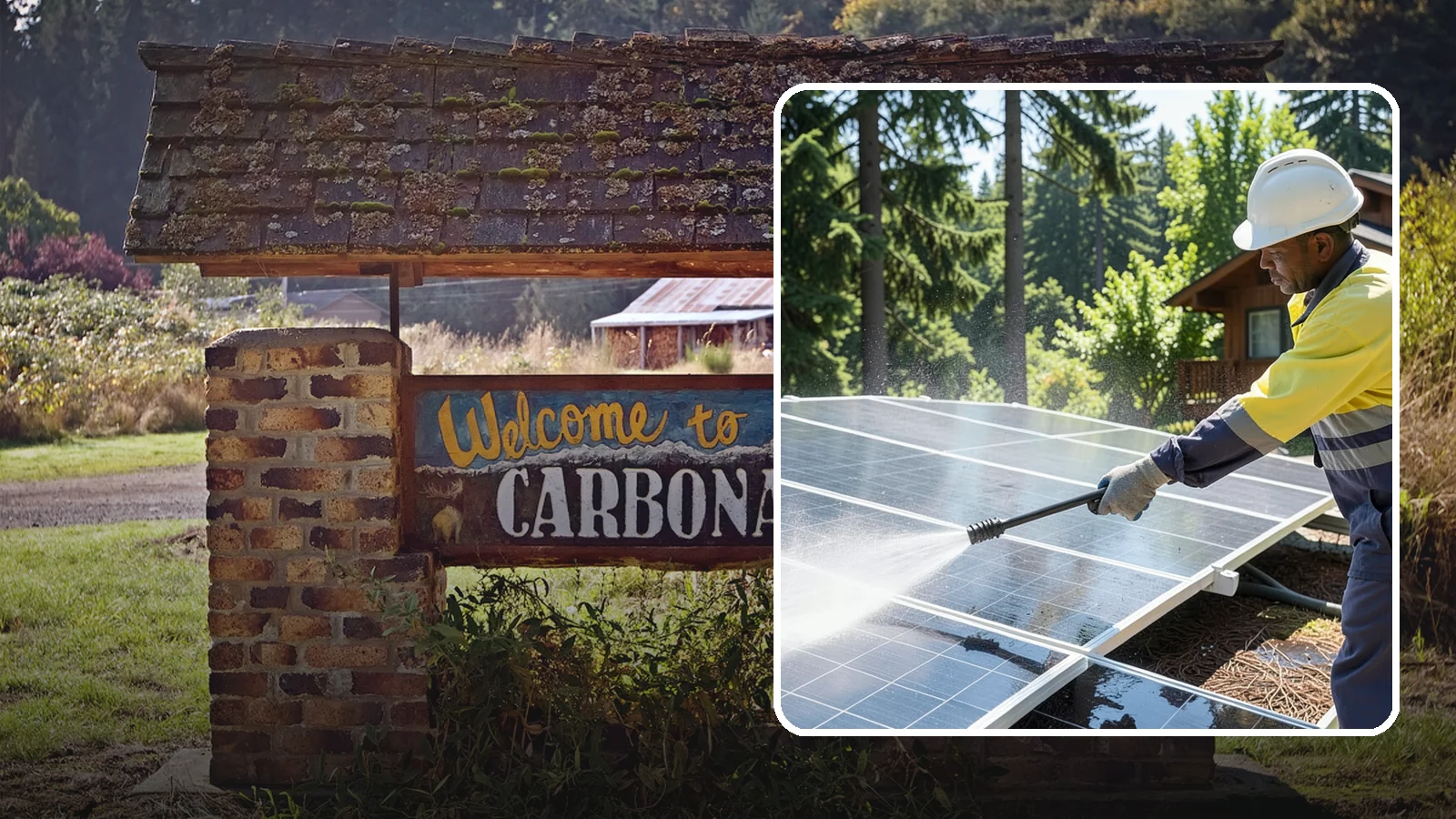 Solar Panel Cleaning in Carbonado, Pierce County, WA - We clean solar panels in Washington to clear moss, pollen, and grime that block sunlight and cut output.
