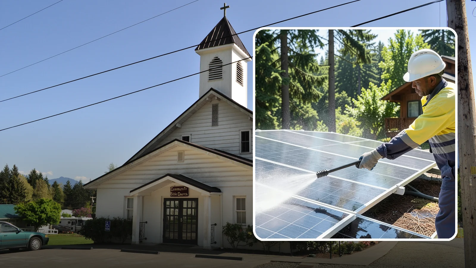 Solar Panel Cleaning in Concrete, Skagit County, WA - We clean solar panels in Washington to clear moss, pollen, and grime that block sunlight and cut output.