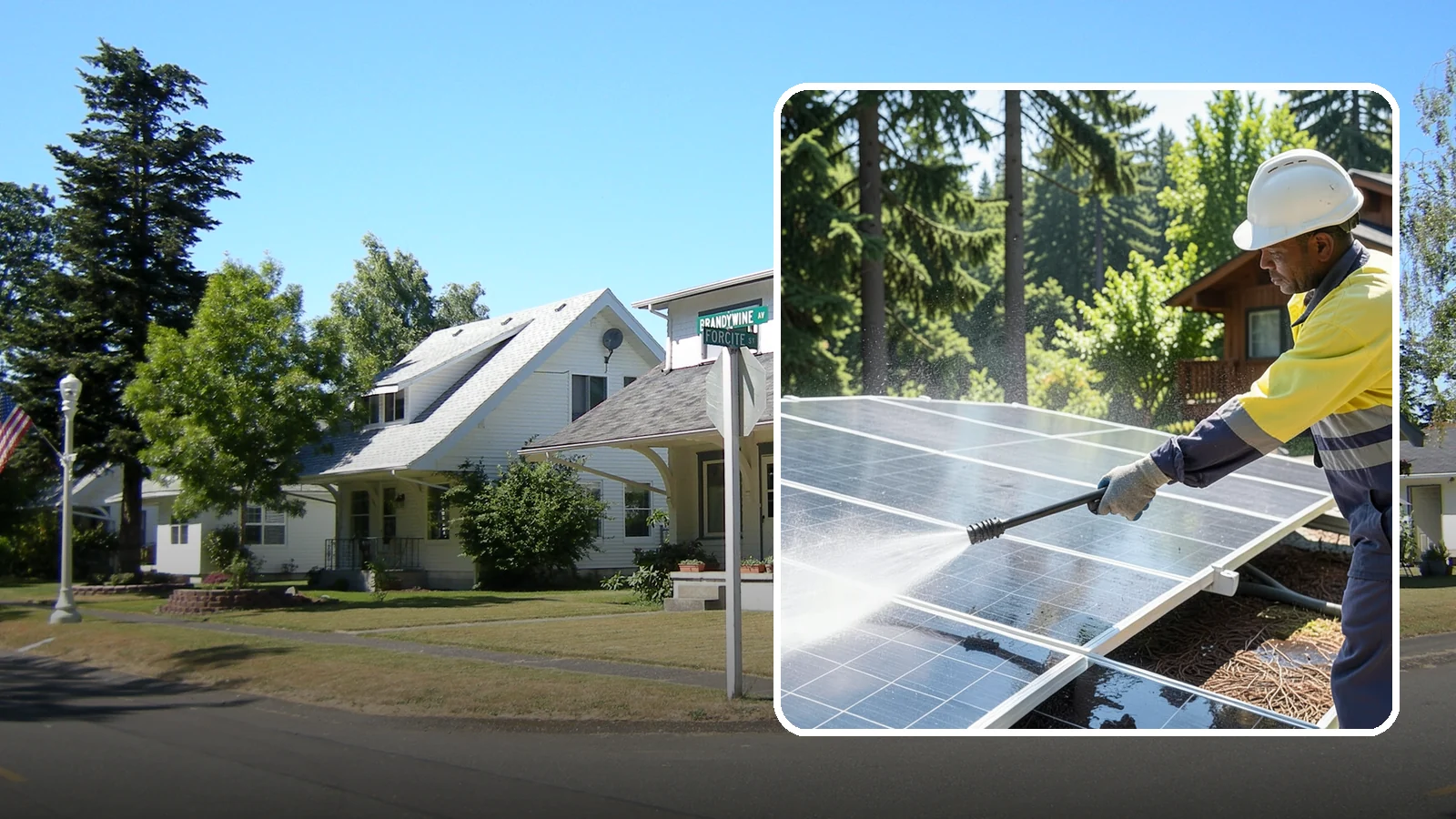 Solar Panel Cleaning in DuPont, Pierce County, WA - We clean solar panels in Washington to clear moss, pollen, and grime that block sunlight and cut output.