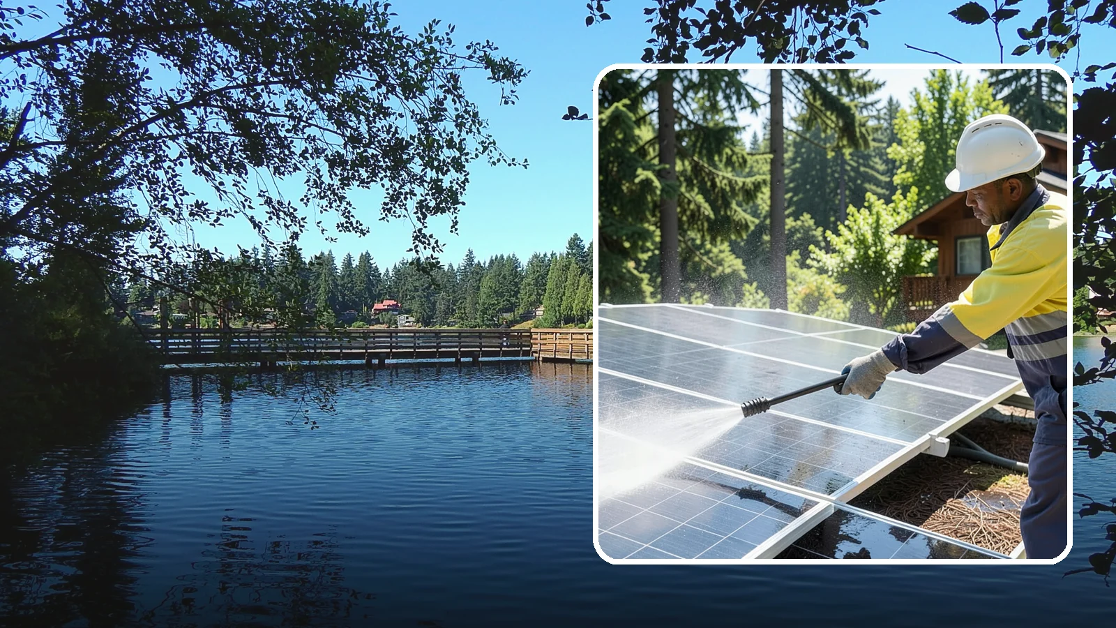 Solar Panel Cleaning in Federal Way, King County, WA - We clean solar panels in Washington to clear moss, pollen, and grime that block sunlight and cut output.