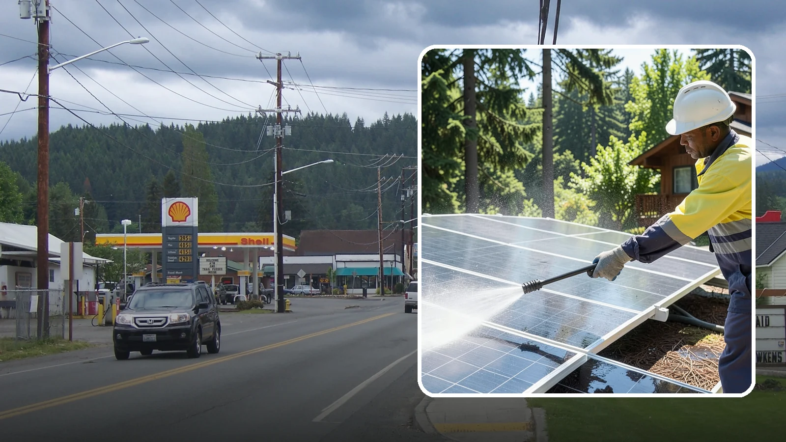 Solar Panel Cleaning in Granite Falls, Snohomish County, WA - We clean solar panels in Washington to clear moss, pollen, and grime that block sunlight and cut output.