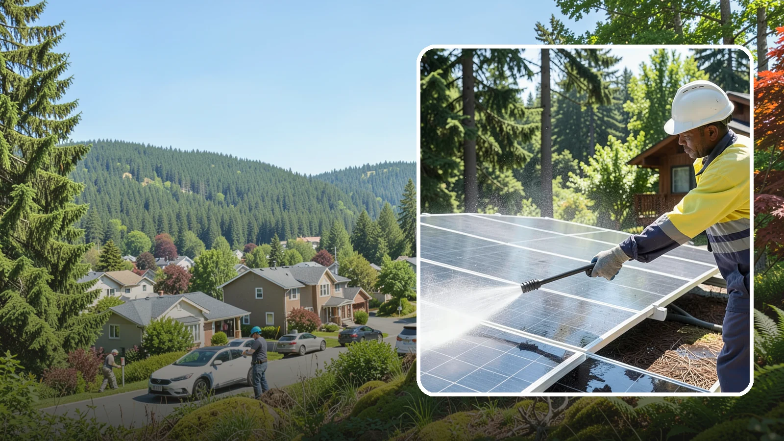 Solar Panel Cleaning in Index, Snohomish County, WA - We clean solar panels in Washington to clear moss, pollen, and grime that block sunlight and cut output.