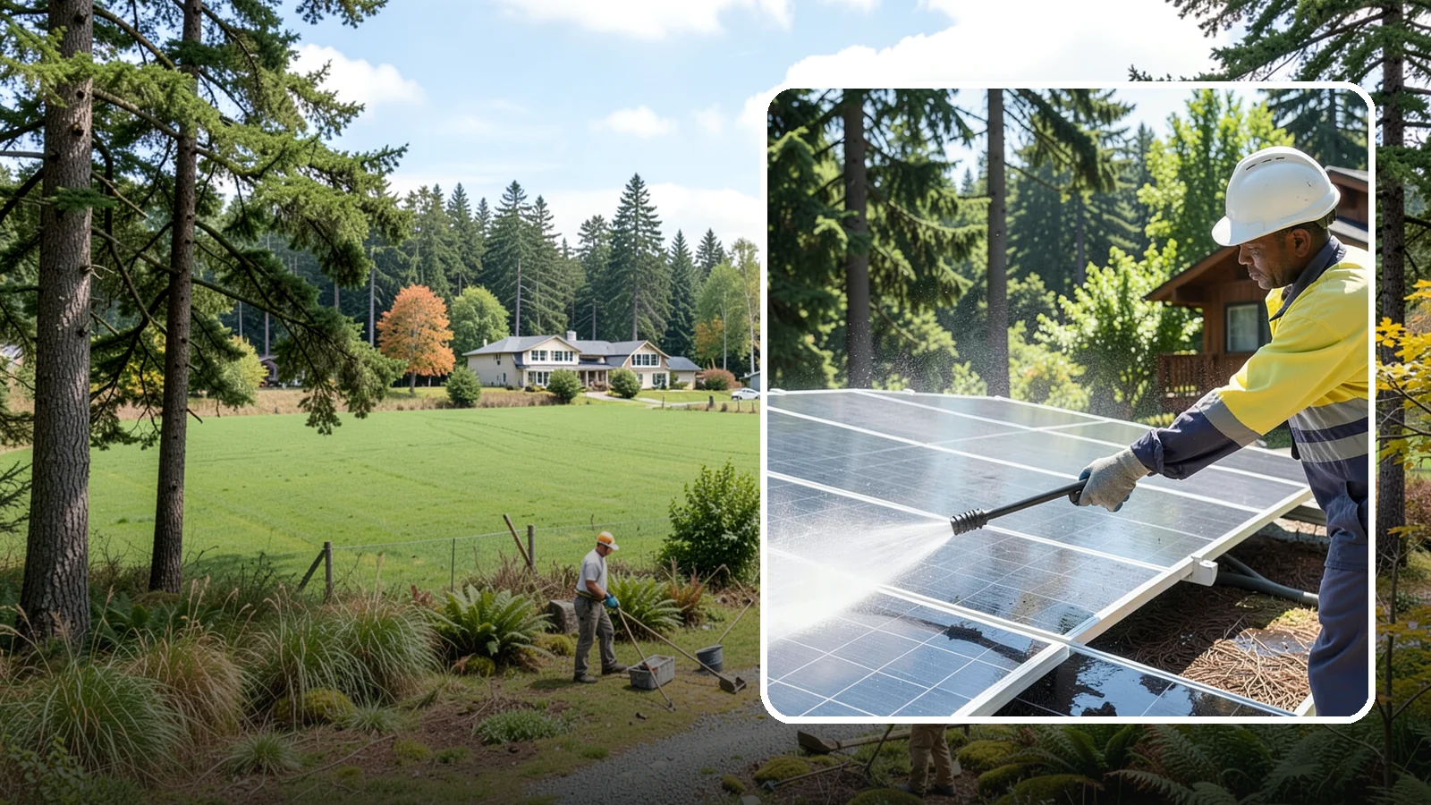 Solar Panel Cleaning in Lyman, Skagit County, WA - We clean solar panels in Washington to clear moss, pollen, and grime that block sunlight and cut output.