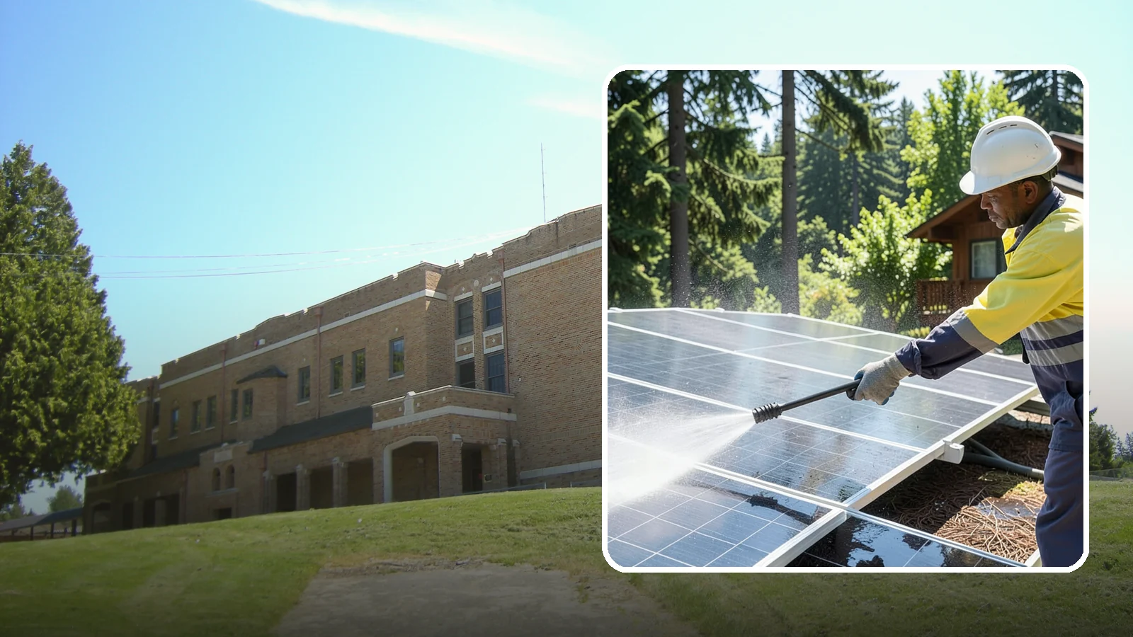 Solar Panel Cleaning in Maple Valley, King County, WA - We clean solar panels in Washington to clear moss, pollen, and grime that block sunlight and cut output.