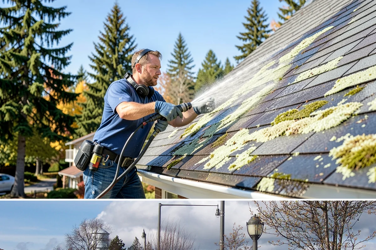 Solar Panel Cleaning in Marysville, Snohomish County, WA - Panels benefit most from cleaning in late spring after pollen season and again in fall once moss growth accelerates.