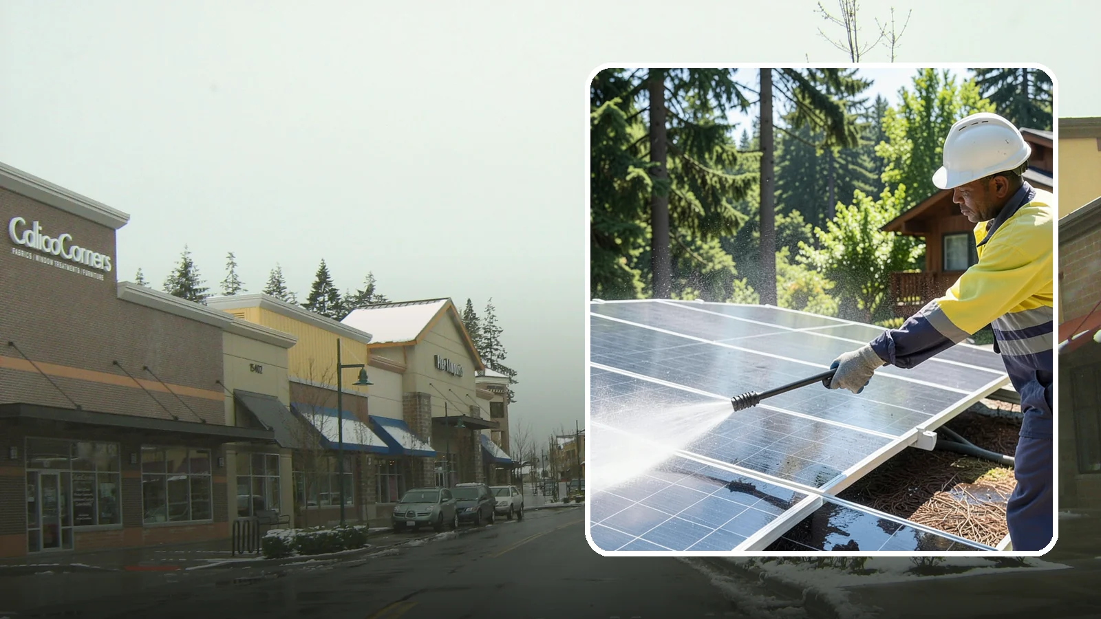 Solar Panel Cleaning in Mill Creek, Snohomish County, WA - We clean solar panels in Washington to clear moss, pollen, and grime that block sunlight and cut output.