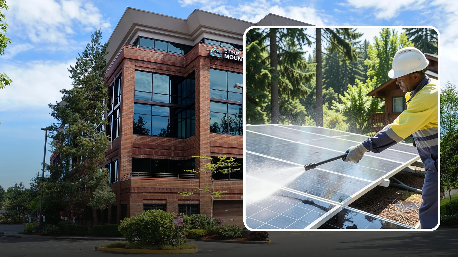 Solar Panel Cleaning in Mountlake Terrace, Snohomish County, WA - We clean solar panels in Washington to clear moss, pollen, and grime that block sunlight and cut output.