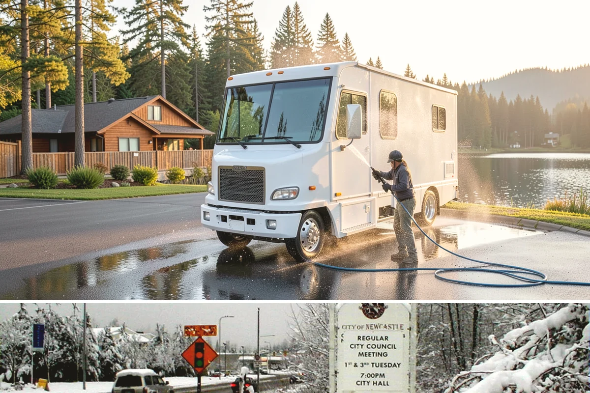 Solar Panel Cleaning in Newcastle, King County, WA - Panels benefit most from cleaning in late spring after pollen season and again in fall once moss growth accelerates.
