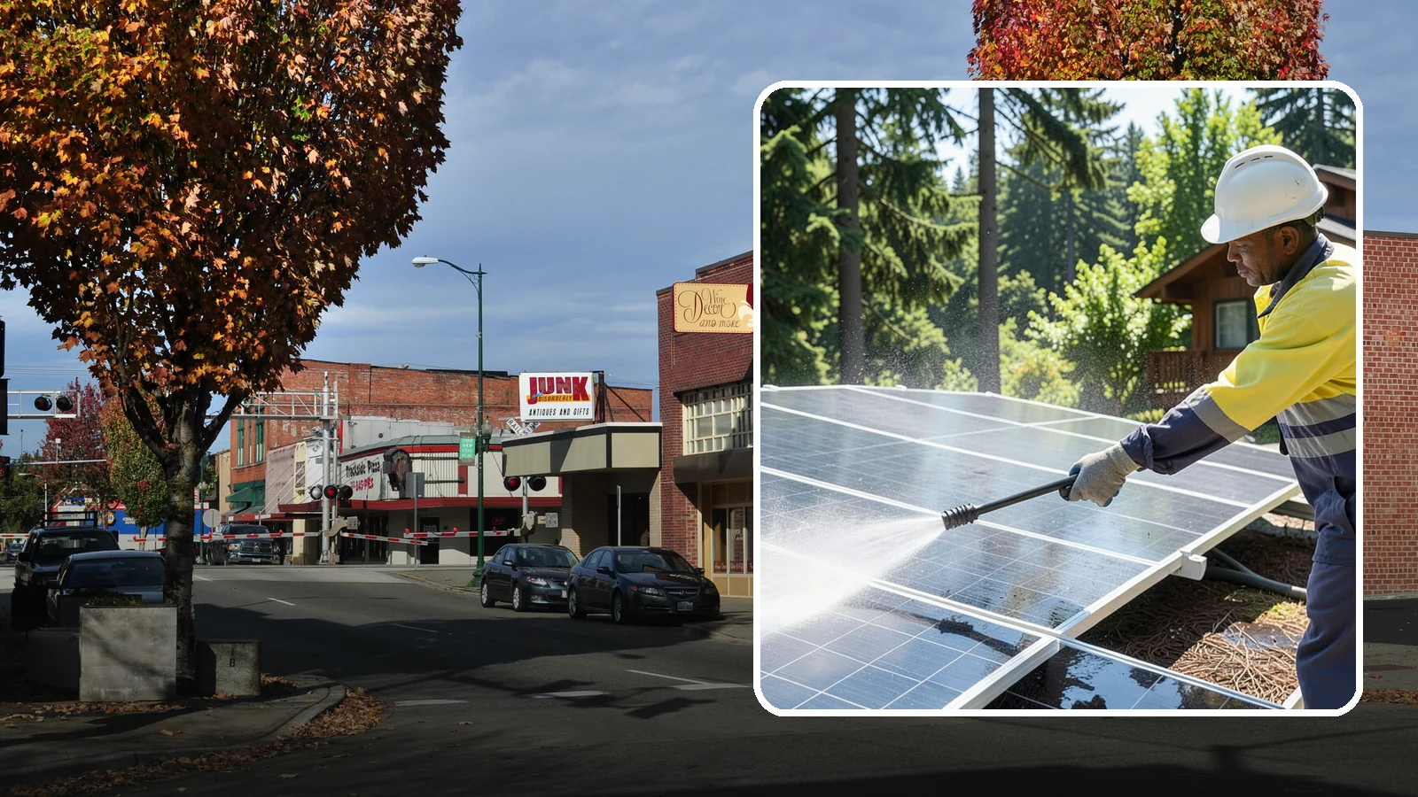 Solar Panel Cleaning in Puyallup, Pierce County, WA - We clean solar panels in Washington to clear moss, pollen, and grime that block sunlight and cut output.