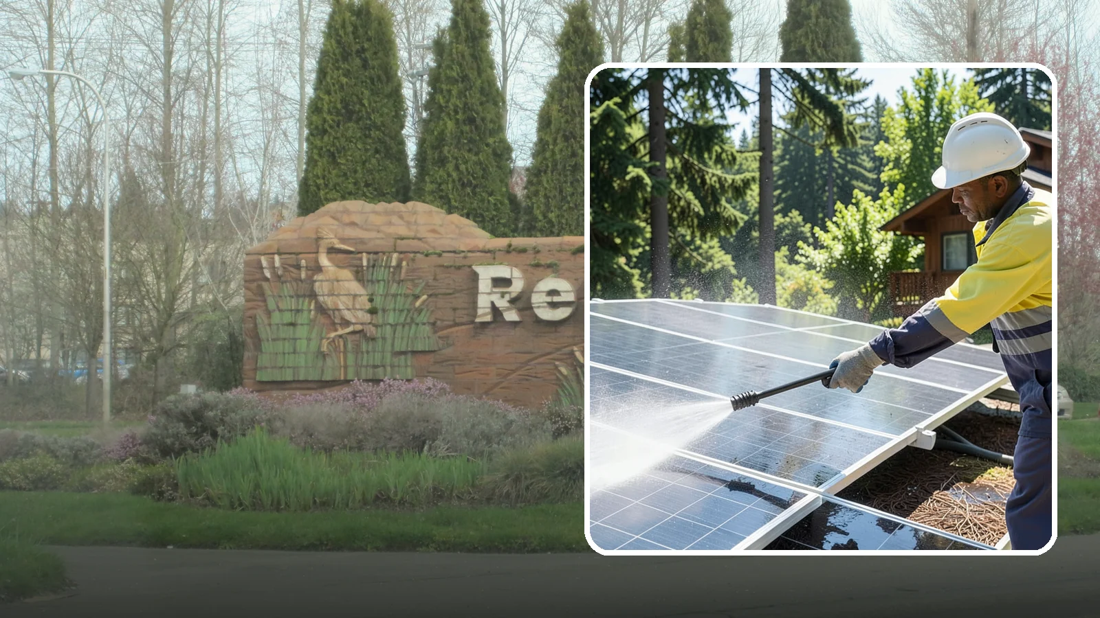 Solar Panel Cleaning in Renton, King County, WA - We clean solar panels in Washington to clear moss, pollen, and grime that block sunlight and cut output.