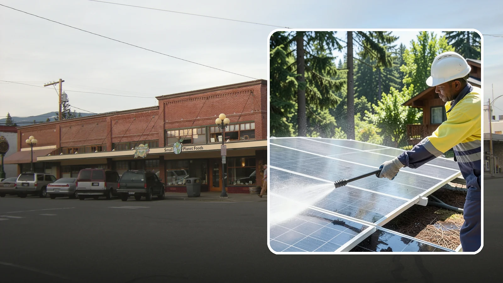 Solar Panel Cleaning in Sedro-Woolley, Skagit County, WA - We clean solar panels in Washington to clear moss, pollen, and grime that block sunlight and cut output.