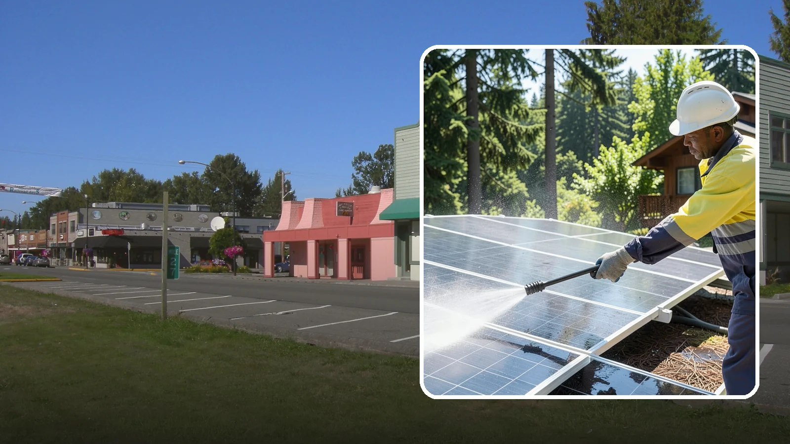 Solar Panel Cleaning in Snoqualmie, King County, WA - We clean solar panels in Washington to clear moss, pollen, and grime that block sunlight and cut output.