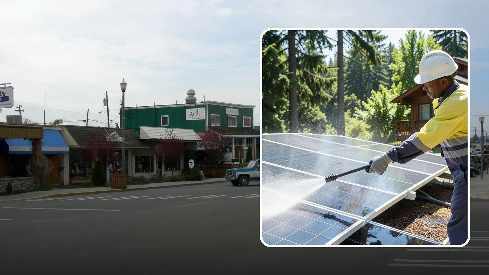 Solar Panel Cleaning in Stanwood, Snohomish County, WA - We clean solar panels in Washington to clear moss, pollen, and grime that block sunlight and cut output.