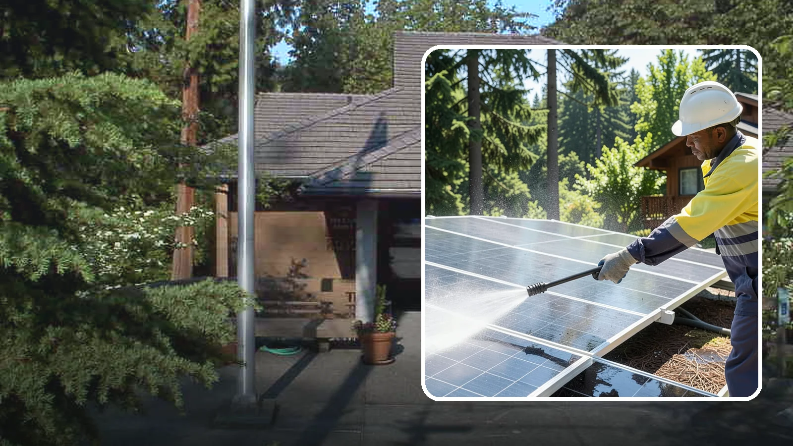 Solar Panel Cleaning in Yarrow Point, King County, WA - We clean solar panels in Washington to clear moss, pollen, and grime that block sunlight and cut output.