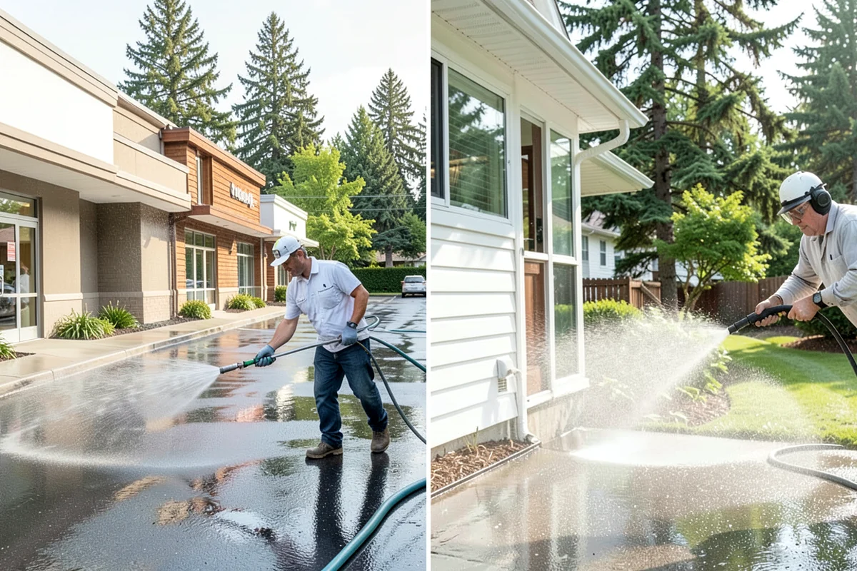 Spa Surround Cleaning in Arlington, Snohomish County, WA - Clear furniture and planters from the spa surround