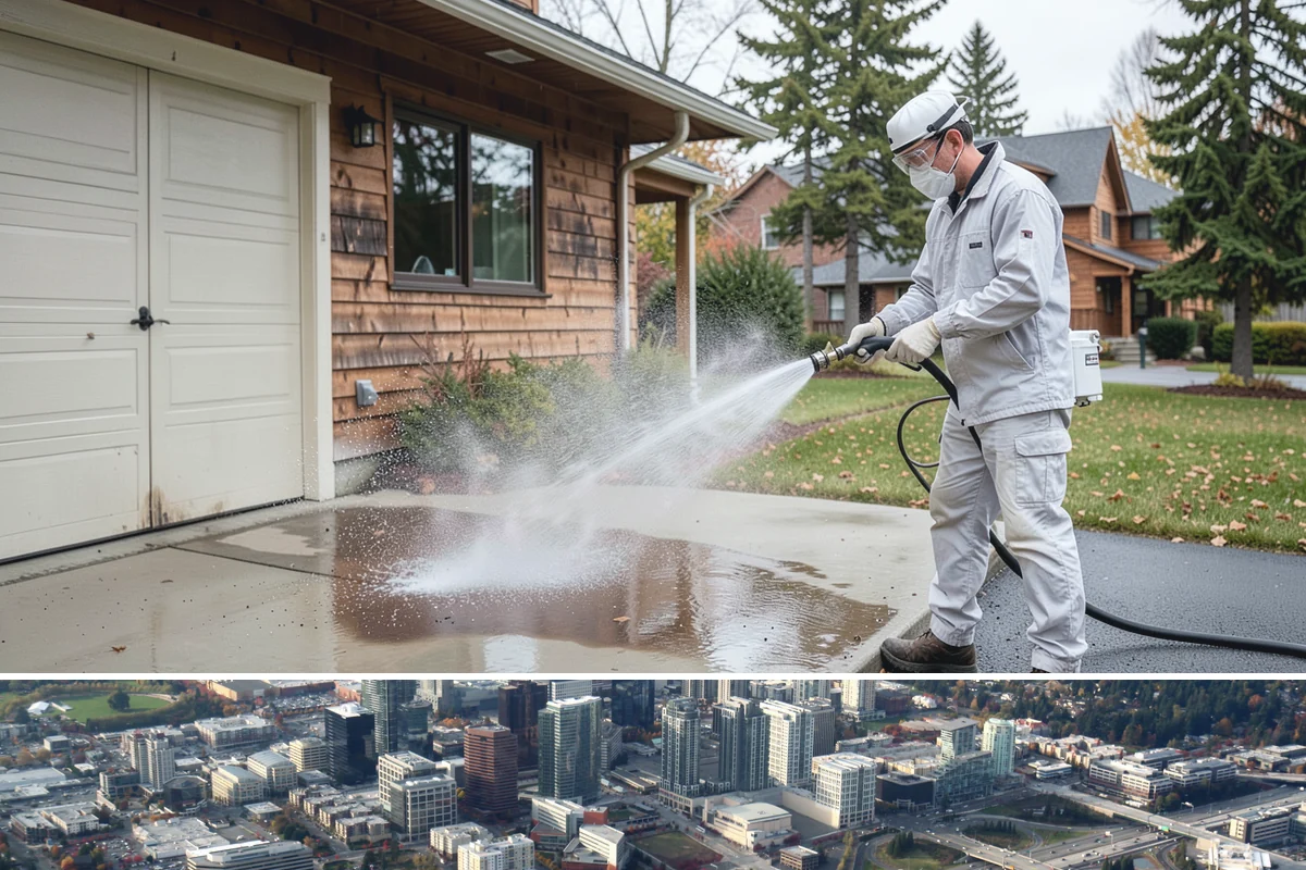 Spa Surround Cleaning in Bellevue, King County, WA - Late spring cleaning sets up a safer, cleaner surround right as spa use picks up in warmer weather.