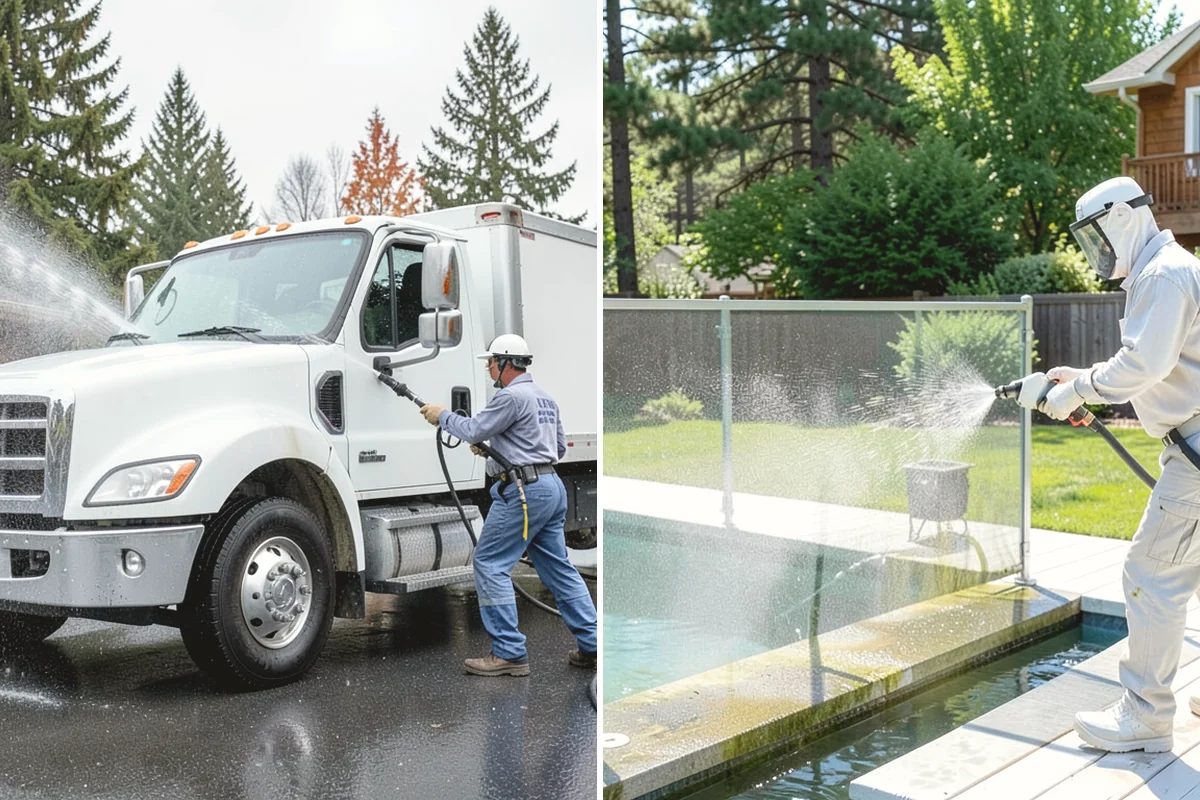 Spa Surround Cleaning in Black Diamond, King County, WA - Clear furniture and planters from the spa surround