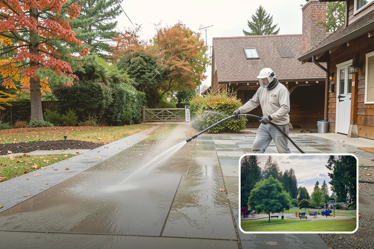 Spa Surround Cleaning in Bonney Lake, Pierce County, WA - Kills moss and algae at the root for longer-lasting results