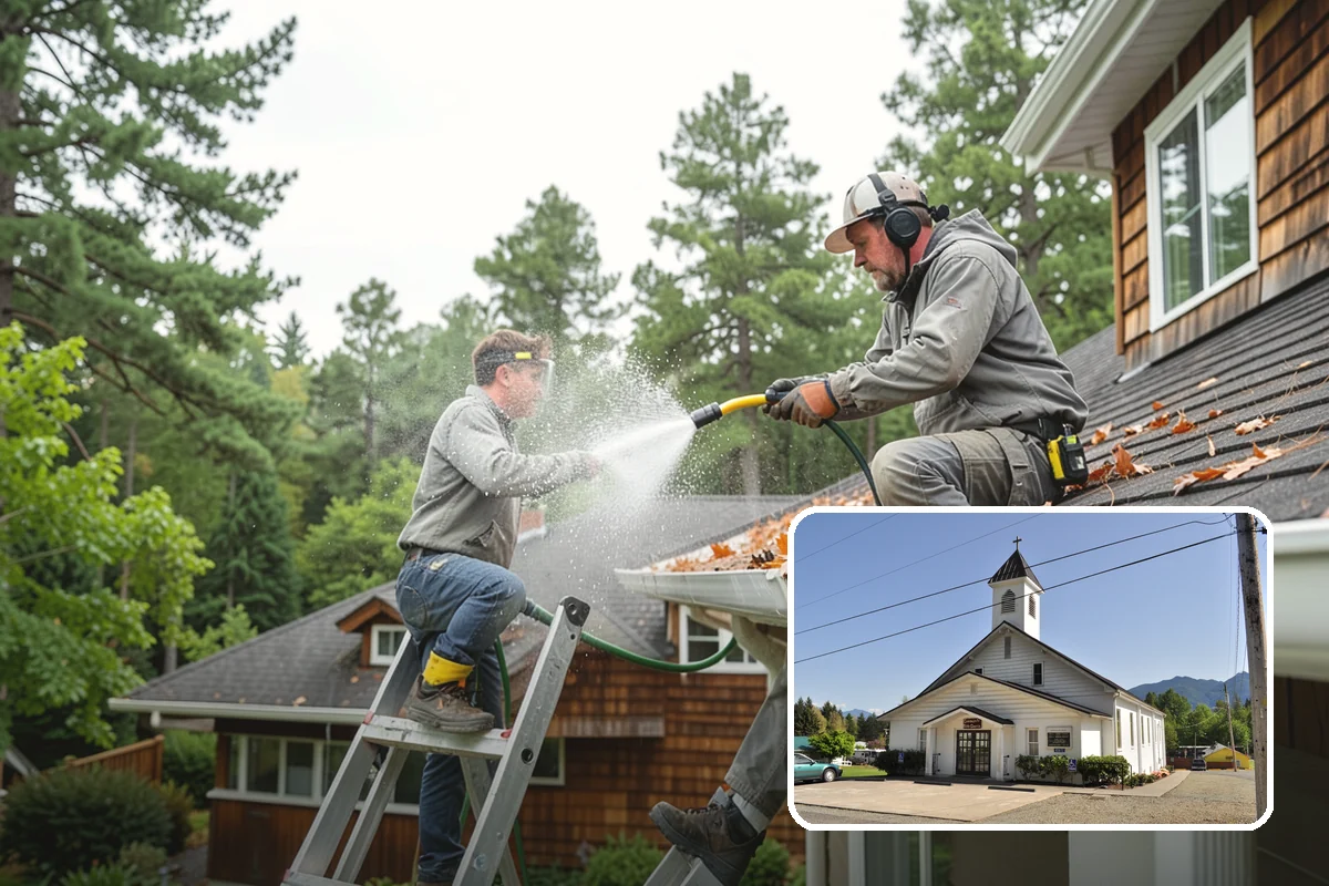 Spa Surround Cleaning in Concrete, Skagit County, WA - Kills moss and algae at the root for longer-lasting results