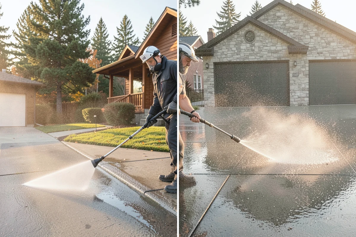 Spa Surround Cleaning in Des Moines, King County, WA - Clear furniture and planters from the spa surround