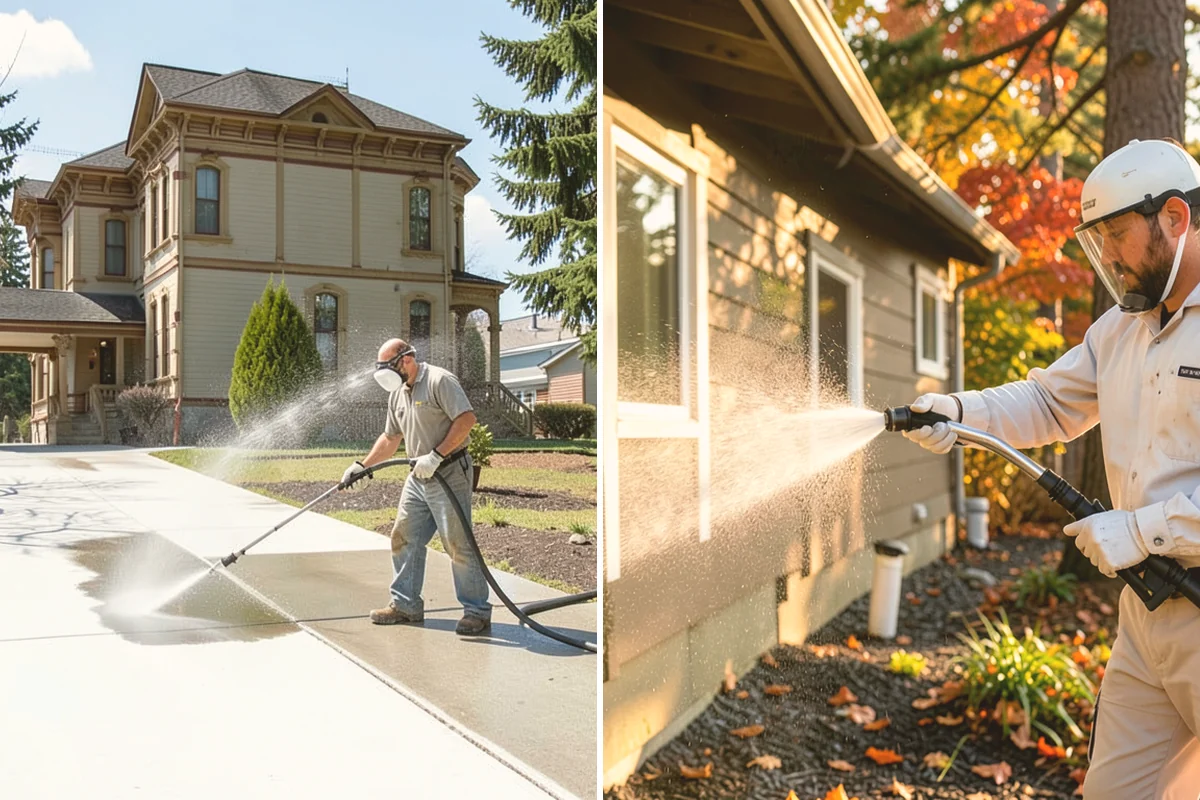Spa Surround Cleaning in Eatonville, Pierce County, WA - Clear furniture and planters from the spa surround