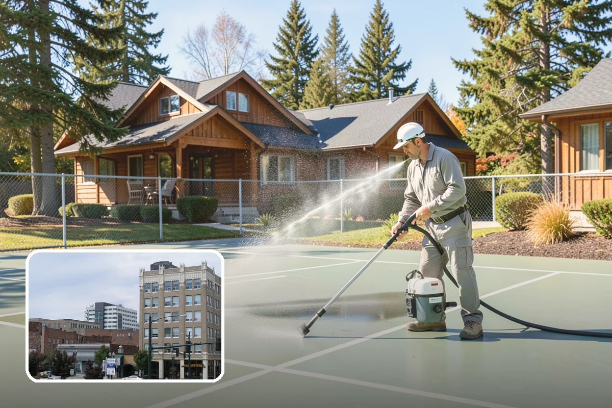 Spa Surround Cleaning in Everett, Snohomish County, WA - Kills moss and algae at the root for longer-lasting results