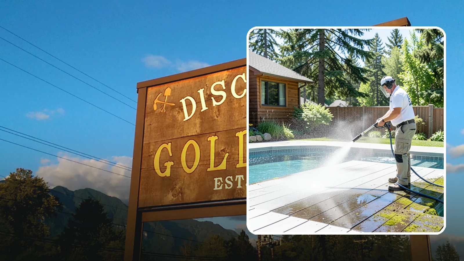 Spa Surround Cleaning in Gold Bar, Snohomish County, WA - We clean the decking and hardscape surrounding your spa to remove the moss and algae that make wet feet a slipping risk.