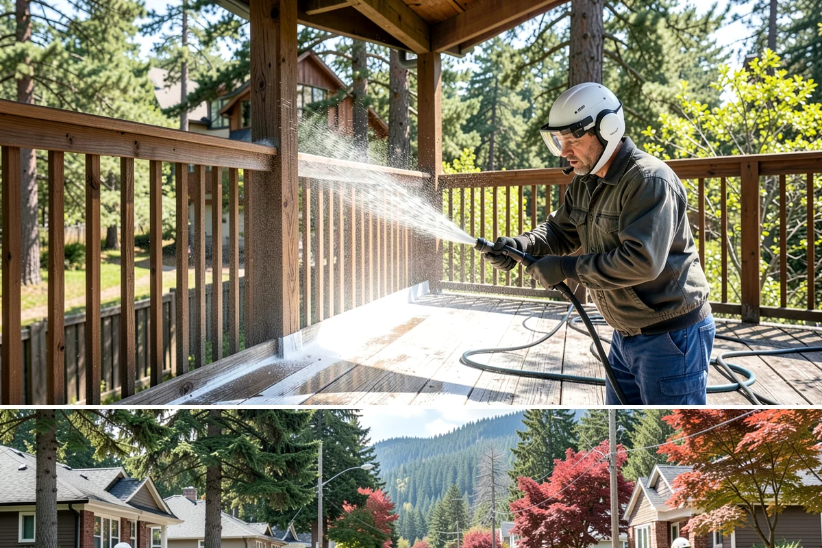 Spa Surround Cleaning in Hunts Point, King County, WA - Late spring cleaning sets up a safer, cleaner surround right as spa use picks up in warmer weather.