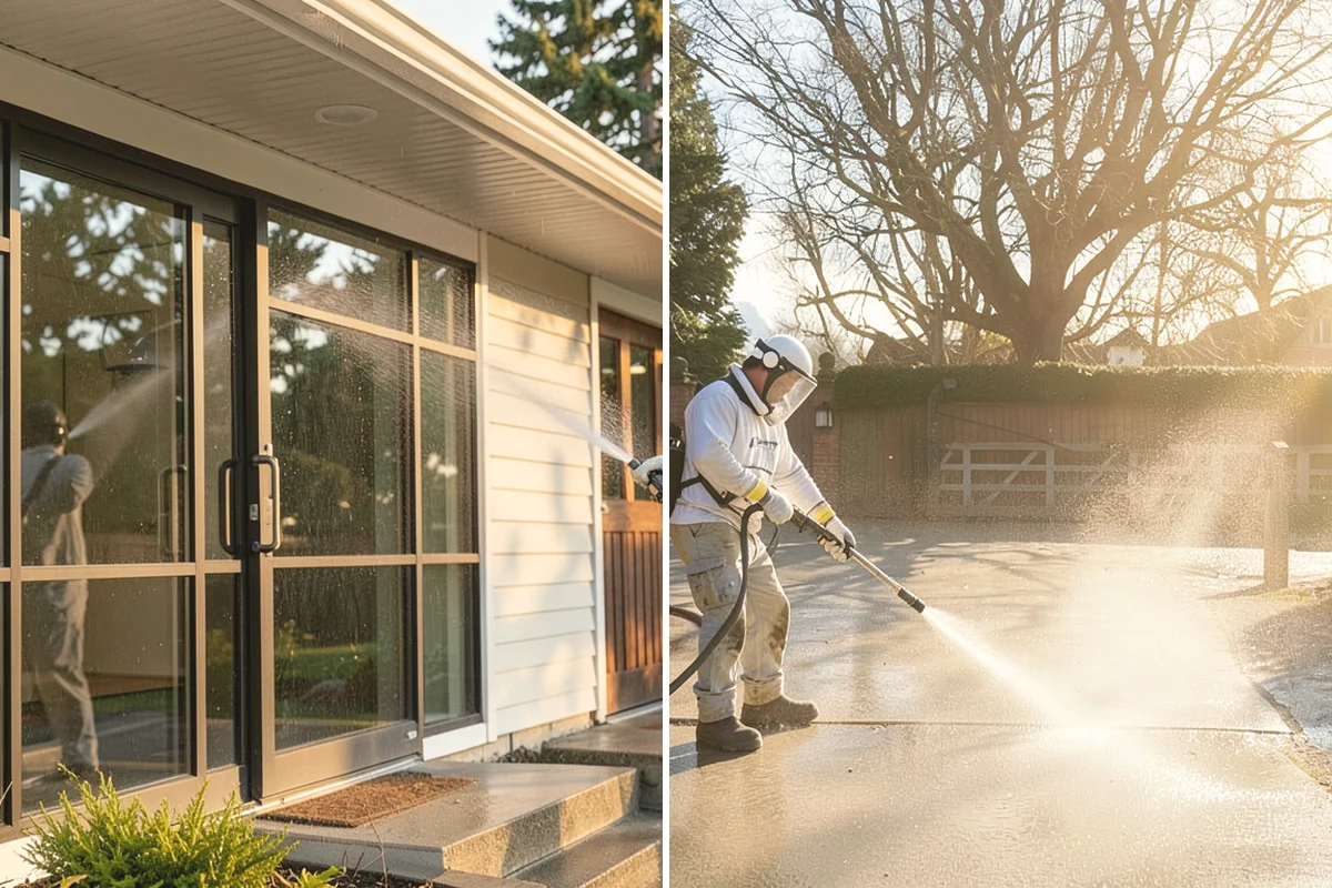 Spa Surround Cleaning in Issaquah, King County, WA - Clear furniture and planters from the spa surround