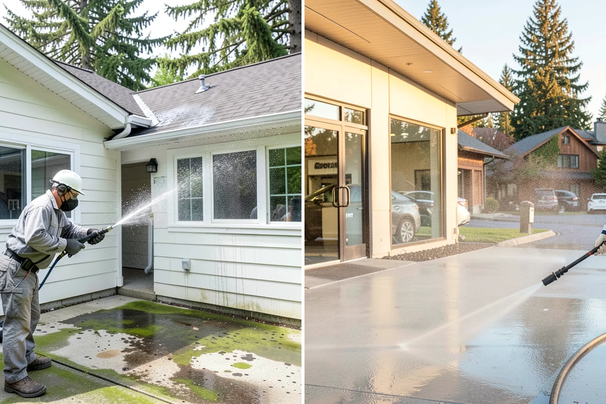 Spa Surround Cleaning in Kenmore, King County, WA - Clear furniture and planters from the spa surround