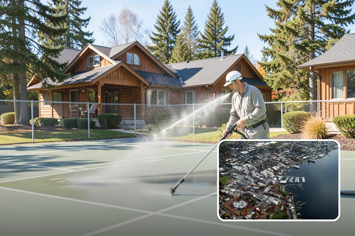 Spa Surround Cleaning in Kirkland, King County, WA - Kills moss and algae at the root for longer-lasting results