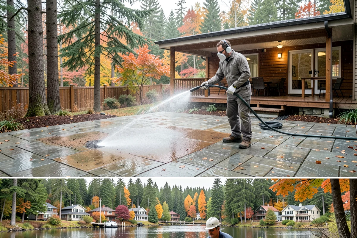 Spa Surround Cleaning in La Conner, Skagit County, WA - Late spring cleaning sets up a safer, cleaner surround right as spa use picks up in warmer weather.