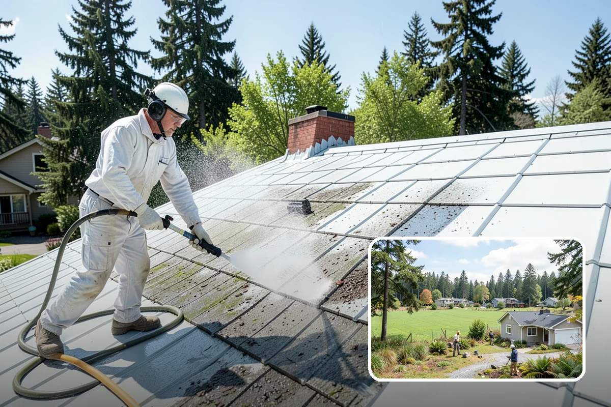 Spa Surround Cleaning in Lyman, Skagit County, WA - Kills moss and algae at the root for longer-lasting results