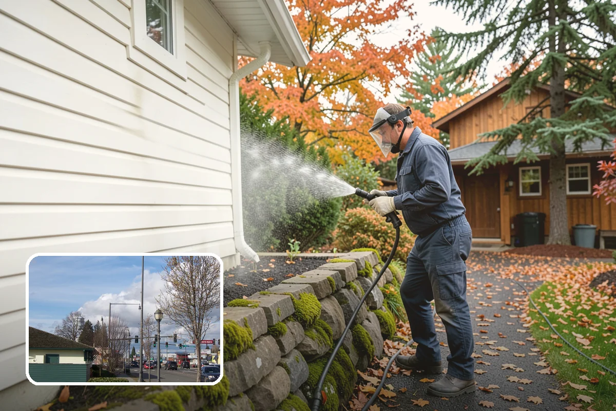 Spa Surround Cleaning in Marysville, Snohomish County, WA - Kills moss and algae at the root for longer-lasting results
