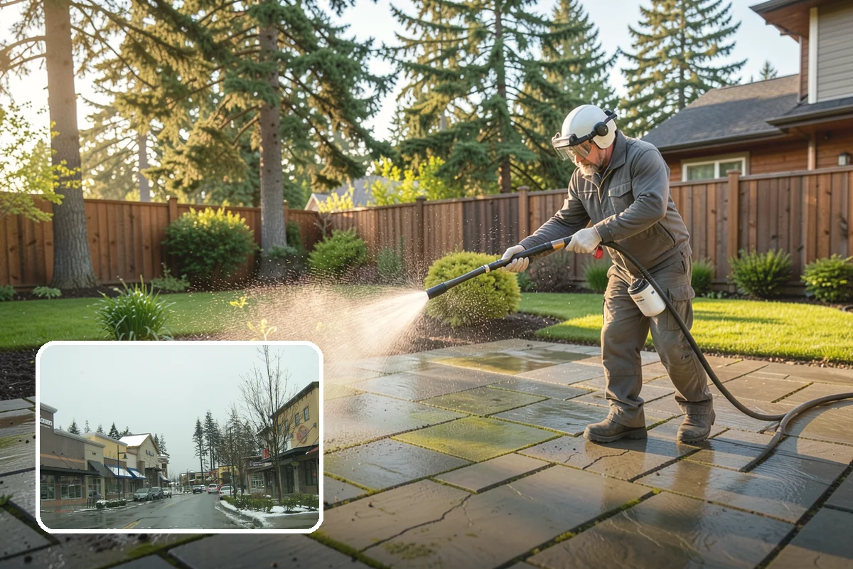 Spa Surround Cleaning in Mill Creek, Snohomish County, WA - Kills moss and algae at the root for longer-lasting results