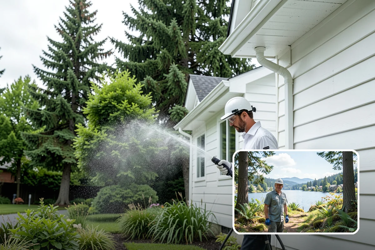 Spa Surround Cleaning in Milton, King County, WA - Kills moss and algae at the root for longer-lasting results