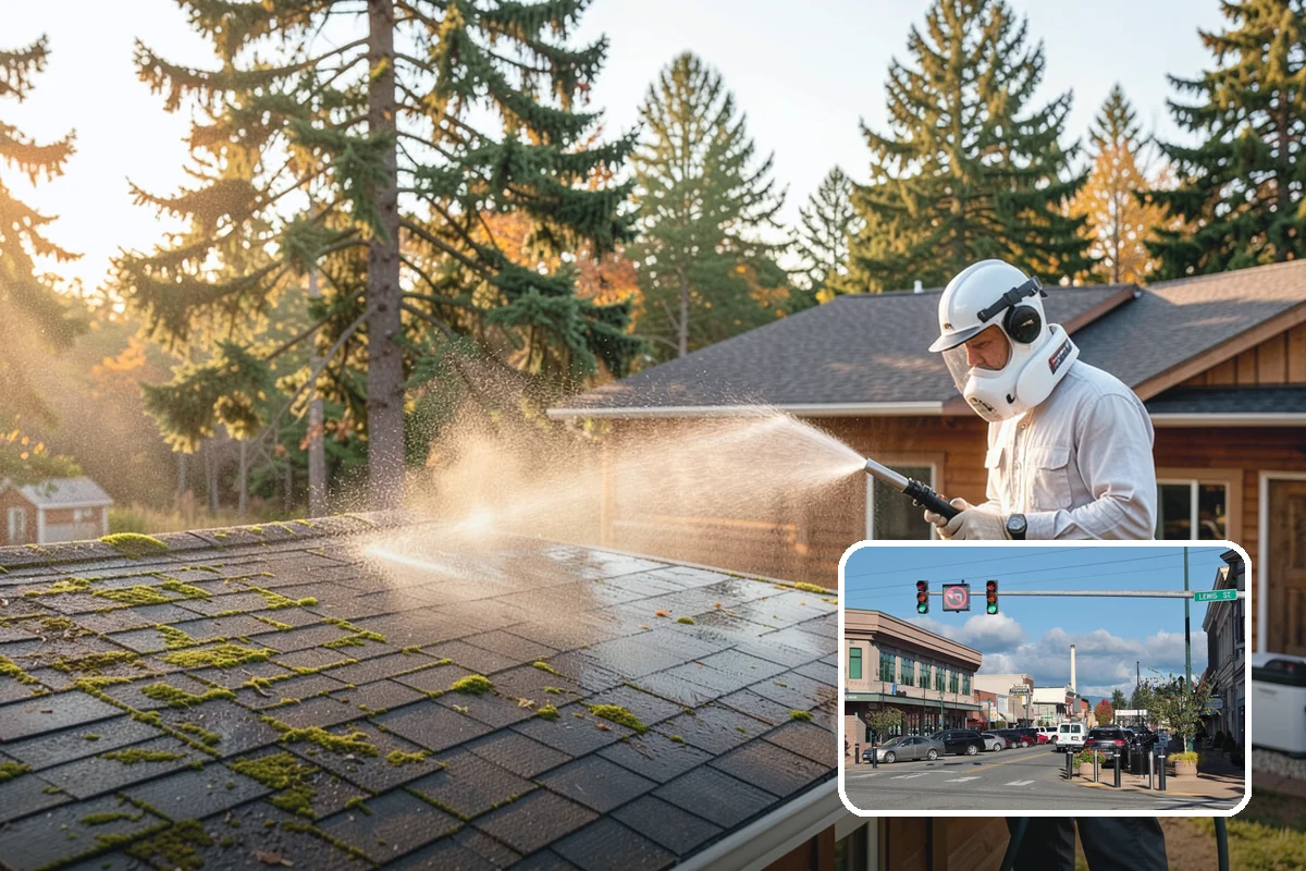 Spa Surround Cleaning in Monroe, Snohomish County, WA - Kills moss and algae at the root for longer-lasting results