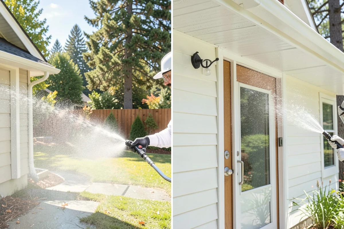 Spa Surround Cleaning in Mountlake Terrace, Snohomish County, WA - Clear furniture and planters from the spa surround