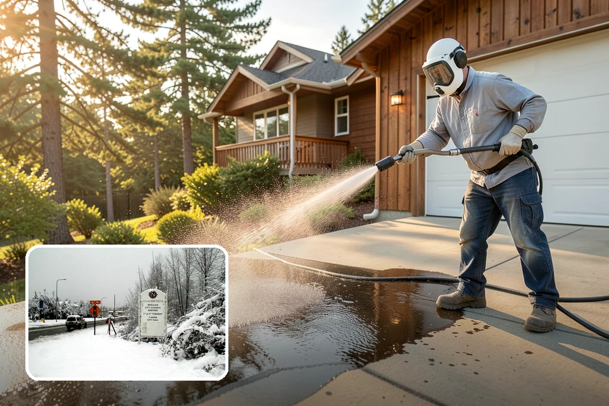 Spa Surround Cleaning in Newcastle, King County, WA - Kills moss and algae at the root for longer-lasting results