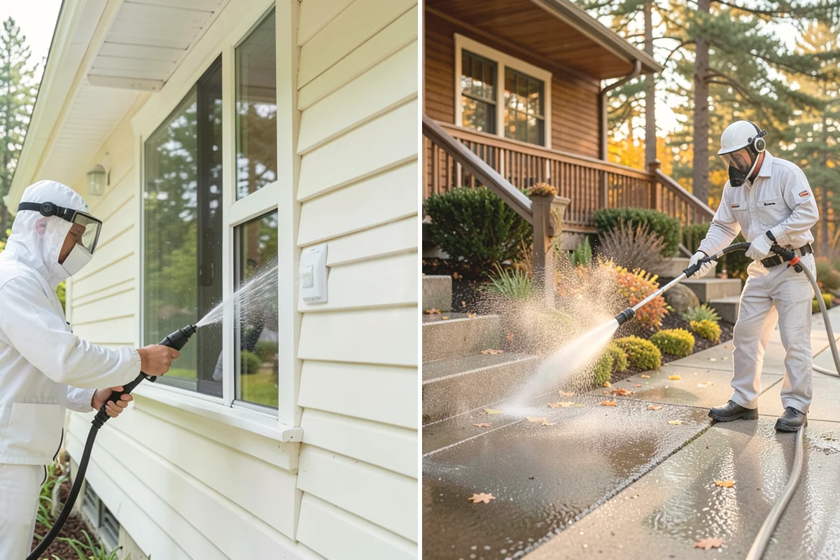 Spa Surround Cleaning in Oak Harbor, Island County, WA - Clear furniture and planters from the spa surround