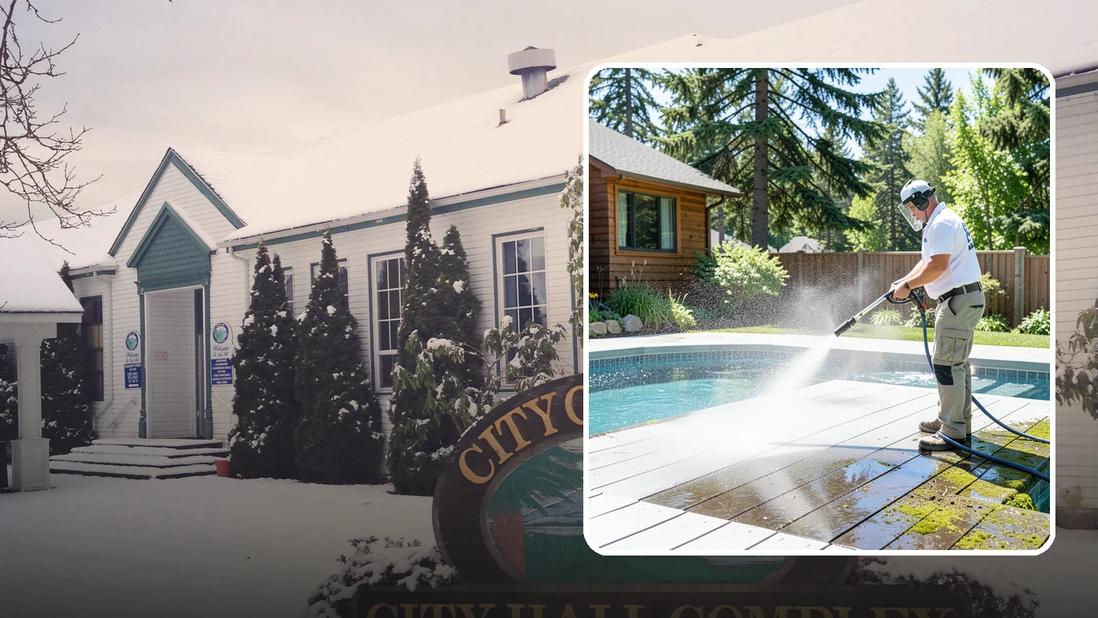 Spa Surround Cleaning in Pacific, King County, WA - We clean the decking and hardscape surrounding your spa to remove the moss and algae that make wet feet a slipping risk.